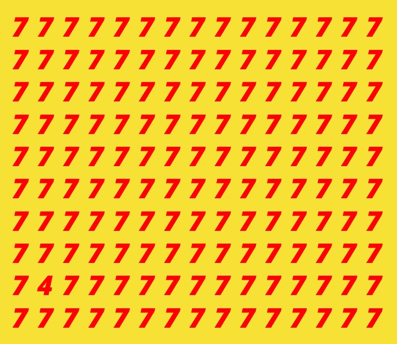 Открийте числото 4 на изображението.