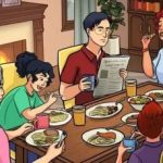 В изображението на семейна вечеря има скрита грешка: само малцина